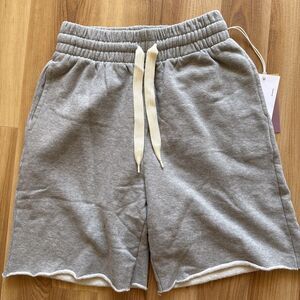 Mother The Kick Back Knee Long Shorts 100% Cotton High Rise Heather Gray XS